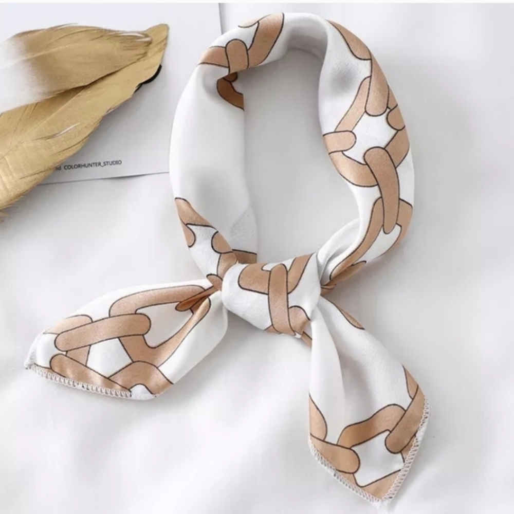 Silky Scarf For Head Bag Neck Hair Ponytail Wrist 18inx18in